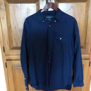Ralph Lauren Men’s Navy Blue, Button up shirt.